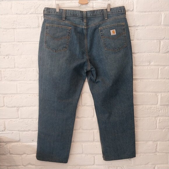 Carhartt Jeans Mens 42x28 Blue Denim Relaxed Straight Fit 101483. These jeans ha - Picture 1 of 11